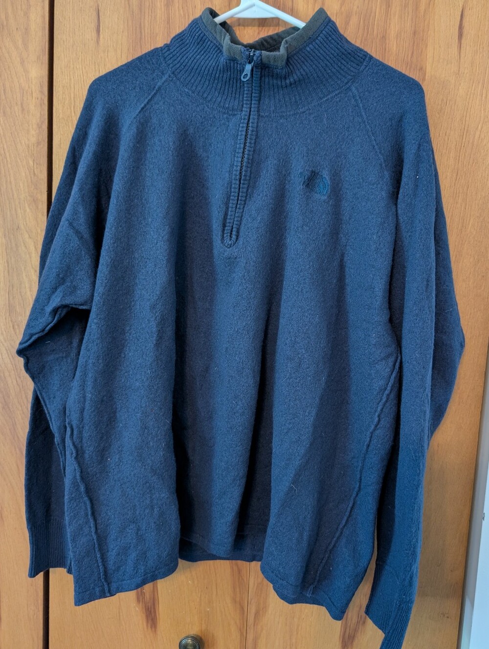 The North Face Men's Navy Zip Mock-Collar Pullover Size XXL